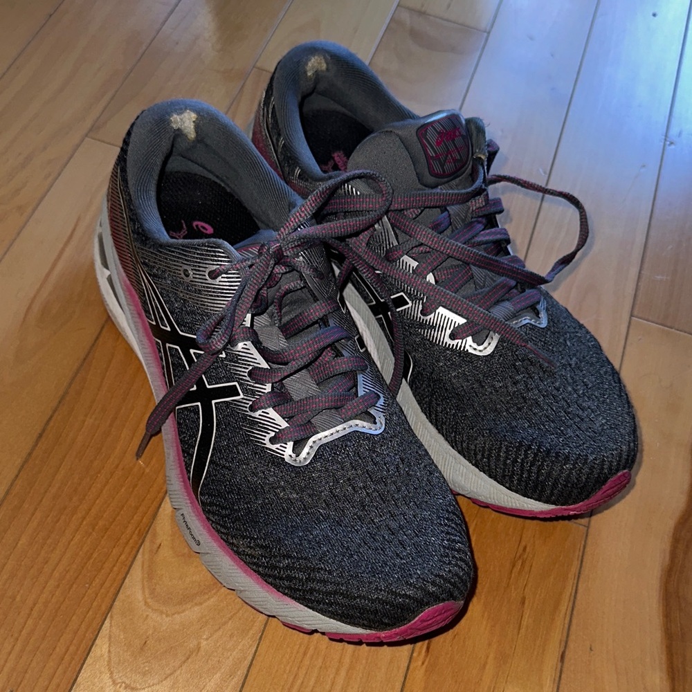 ASICS Women's Athletic Running Shoes in Black and Berry